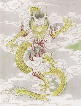 龙 生肖 工笔动物画 国画 0135