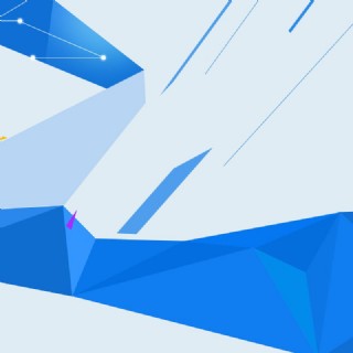 淘宝扁平几何立体块背景