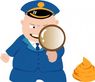 寻找线索的保安图片