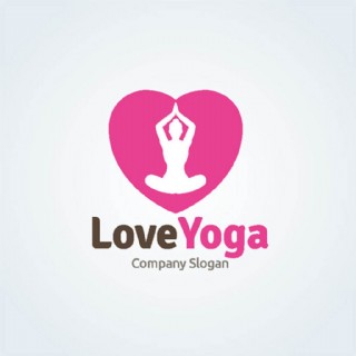 瑜伽企业logo元素设计矢量素材