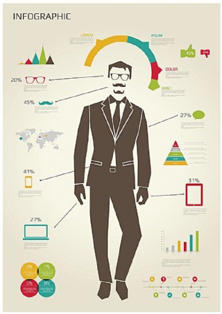 商务人物图表信息