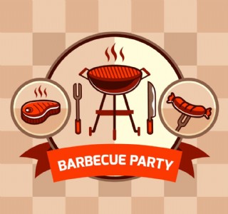 卡通烤肉素材