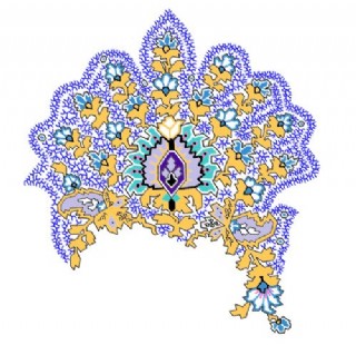 复古手绘郁金香植物图插画图片