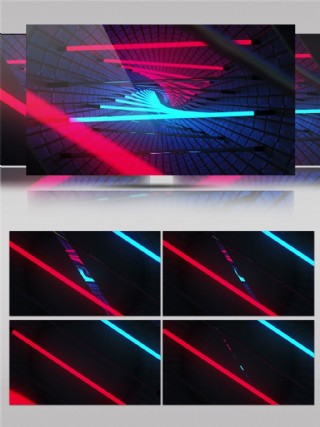 红色平行光束视频素材