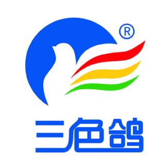 三色鸽标志连体字图片